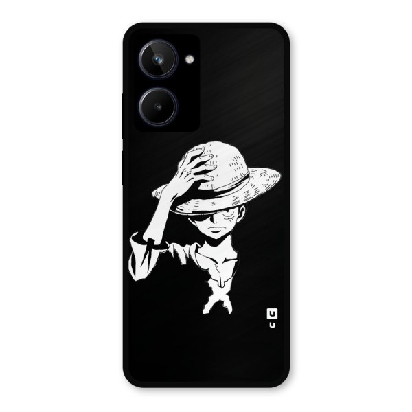 Anime One Piece Luffy Silhouette Metal Back Case for Realme 10
