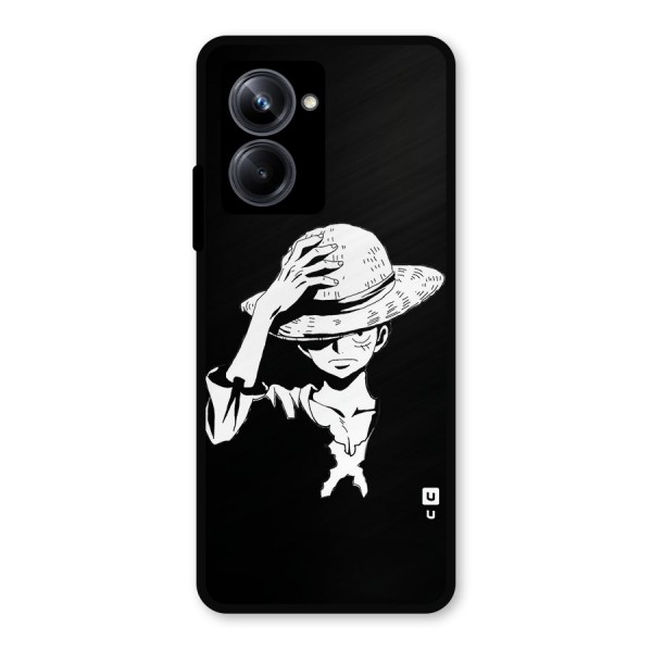 Anime One Piece Luffy Silhouette Metal Back Case for Realme 10 Pro