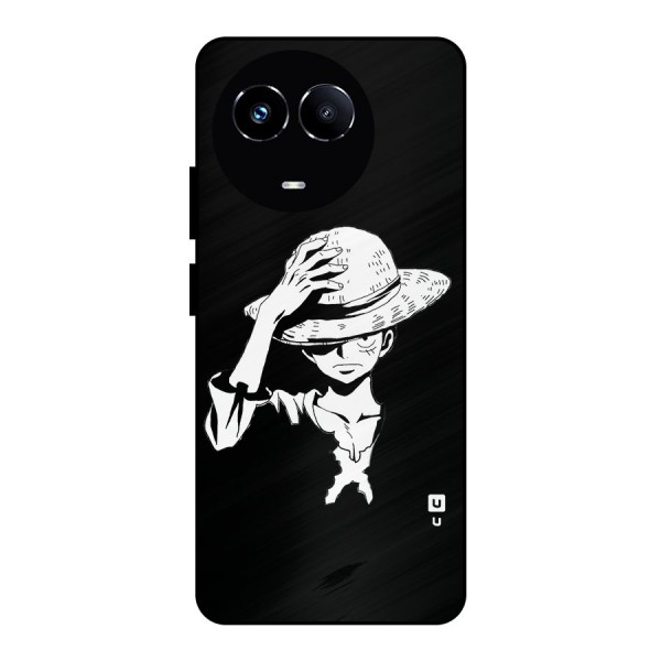 Anime One Piece Luffy Silhouette Metal Back Case for Realme 11 5G