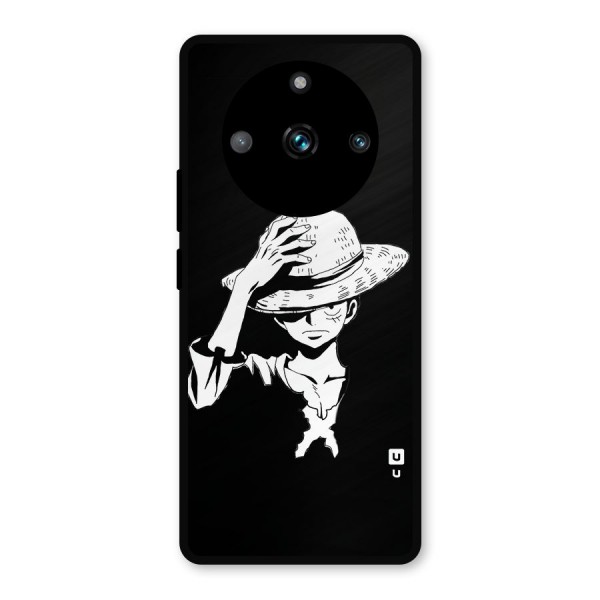 Anime One Piece Luffy Silhouette Metal Back Case for Realme 11 Pro