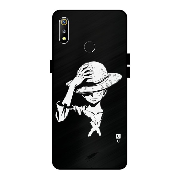 Anime One Piece Luffy Silhouette Metal Back Case for Realme 3