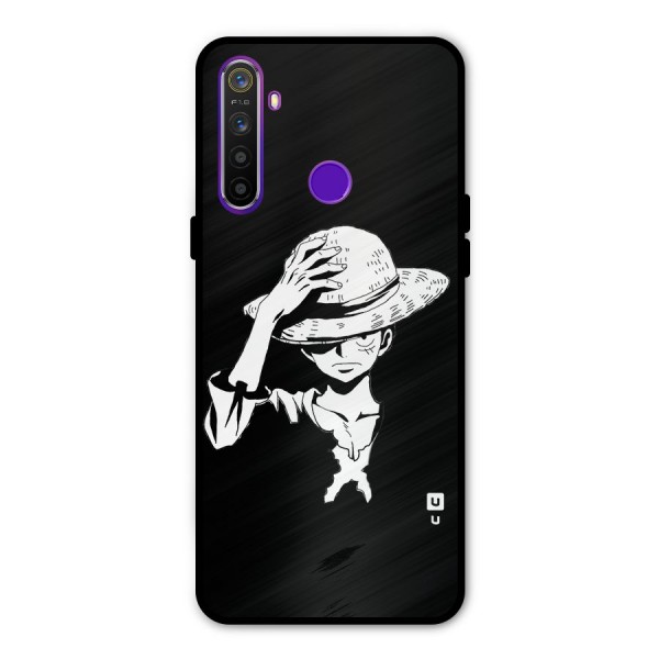 Anime One Piece Luffy Silhouette Metal Back Case for Realme 5
