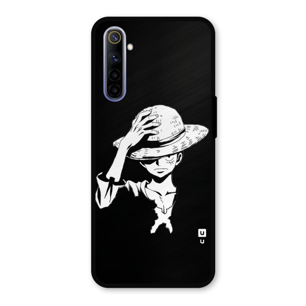Anime One Piece Luffy Silhouette Metal Back Case for Realme 6