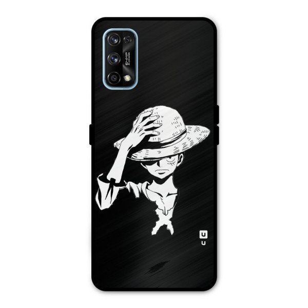 Anime One Piece Luffy Silhouette Metal Back Case for Realme 7 Pro