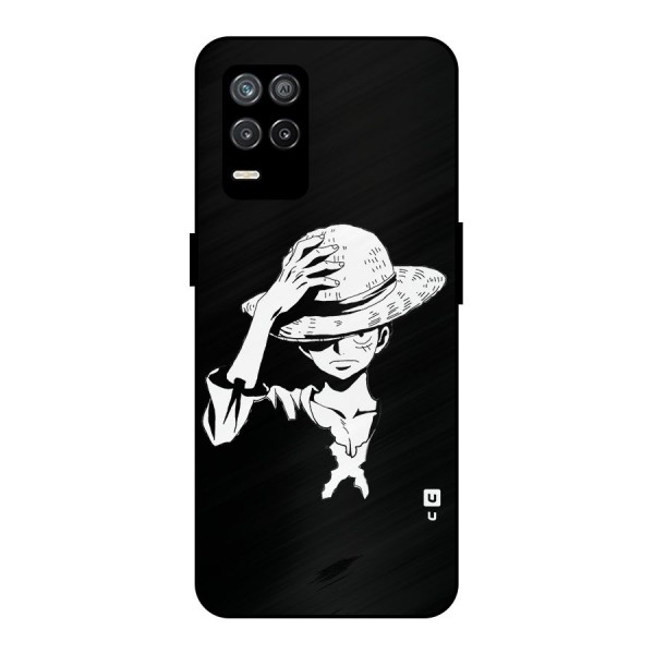 Anime One Piece Luffy Silhouette Metal Back Case for Realme 8 5G