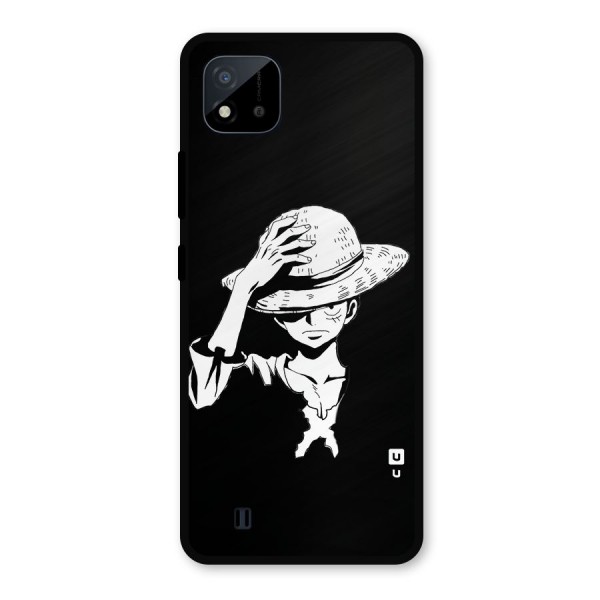 Anime One Piece Luffy Silhouette Metal Back Case for Realme C11 2021