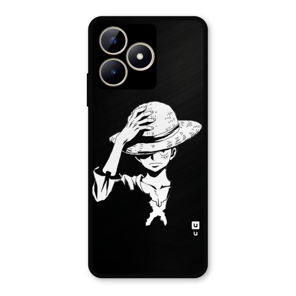 Anime One Piece Luffy Silhouette Metal Back Case for Realme C53