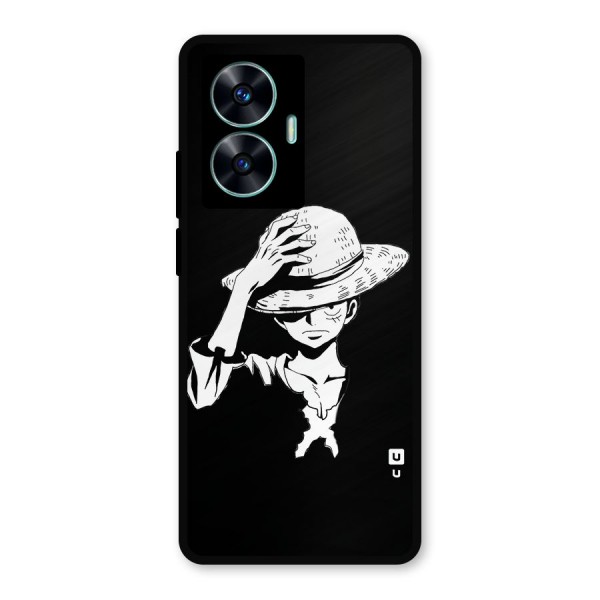 Anime One Piece Luffy Silhouette Metal Back Case for Realme C55