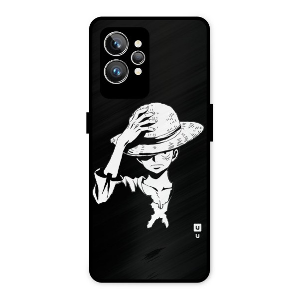 Anime One Piece Luffy Silhouette Metal Back Case for Realme GT2 Pro