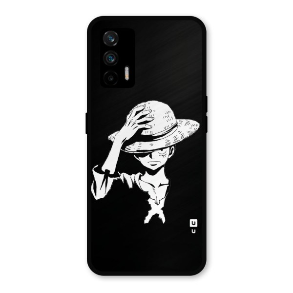Anime One Piece Luffy Silhouette Metal Back Case for Realme GT 5G