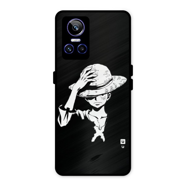 Anime One Piece Luffy Silhouette Metal Back Case for Realme GT Neo 3