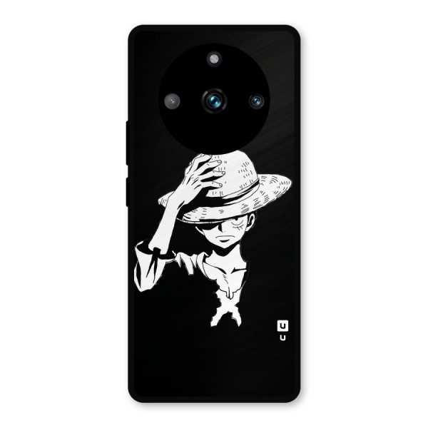 Anime One Piece Luffy Silhouette Metal Back Case for Realme Narzo 60 Pro