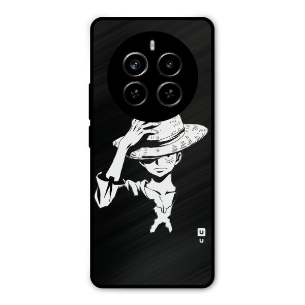 Anime One Piece Luffy Silhouette Metal Back Case for Realme P1 Pro