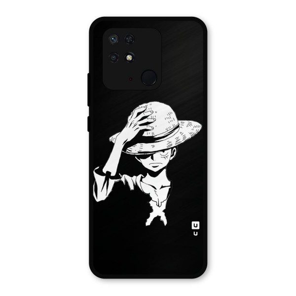 Anime One Piece Luffy Silhouette Metal Back Case for Redmi 10