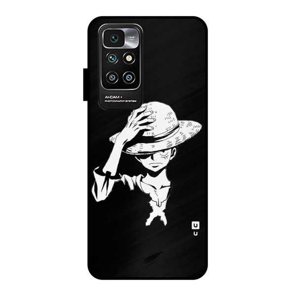 Anime One Piece Luffy Silhouette Metal Back Case for Redmi 10 Prime