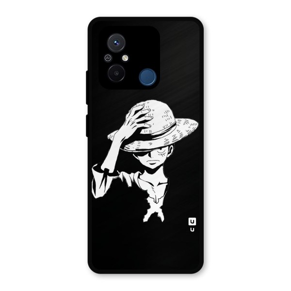 Anime One Piece Luffy Silhouette Metal Back Case for Redmi 12C