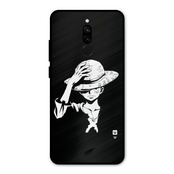 Anime One Piece Luffy Silhouette Metal Back Case for Redmi 8