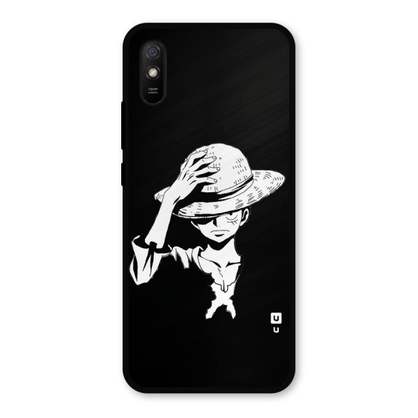 Anime One Piece Luffy Silhouette Metal Back Case for Redmi 9a