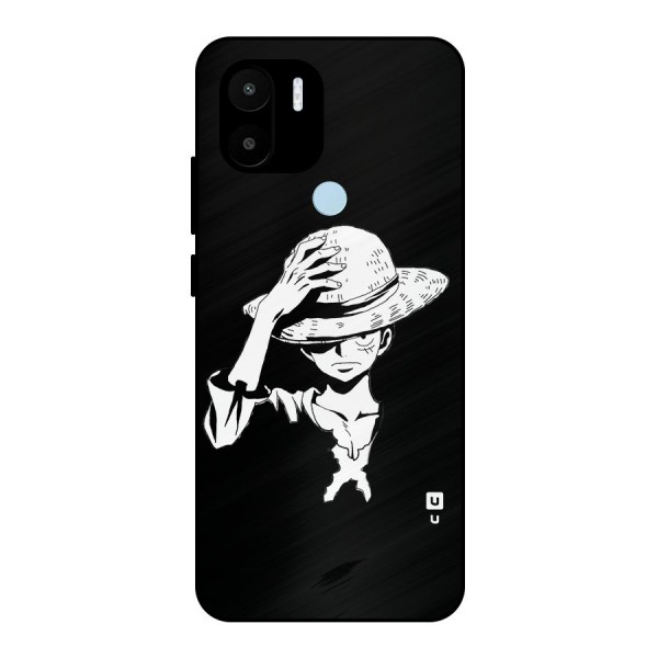 Anime One Piece Luffy Silhouette Metal Back Case for Redmi A1+