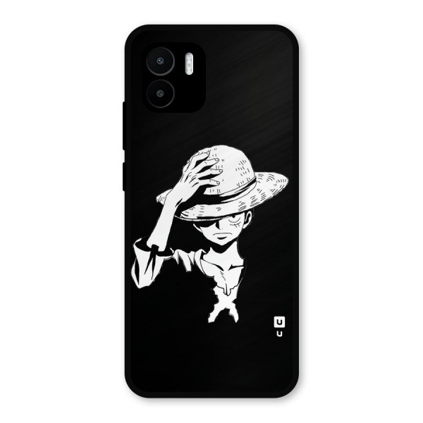 Anime One Piece Luffy Silhouette Metal Back Case for Redmi A1