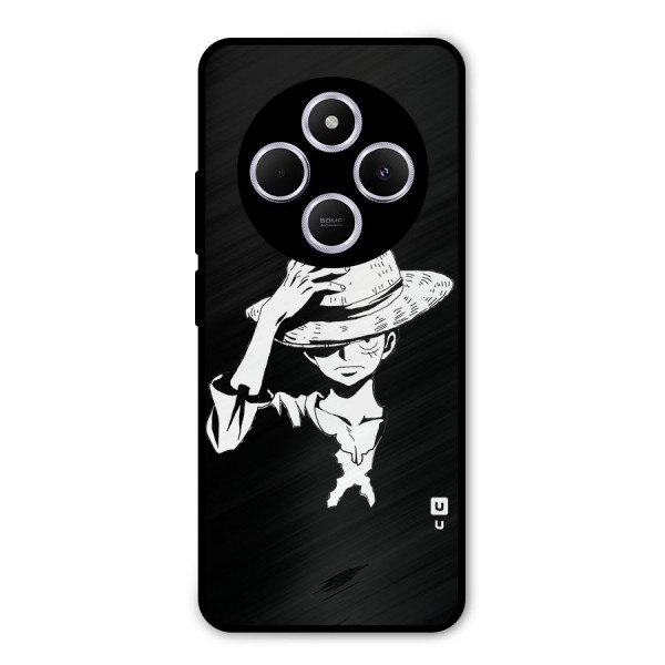 Anime One Piece Luffy Silhouette Metal Back Case for Redmi A4