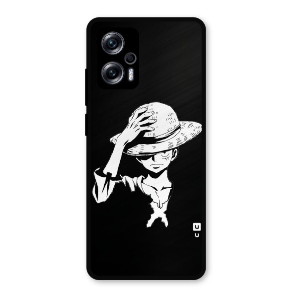 Anime One Piece Luffy Silhouette Metal Back Case for Redmi K50i