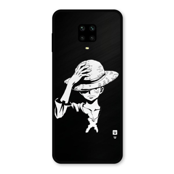 Anime One Piece Luffy Silhouette Metal Back Case for Redmi Note 10 Lite