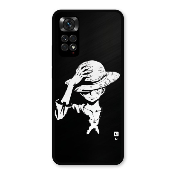 Anime One Piece Luffy Silhouette Metal Back Case for Redmi Note 11