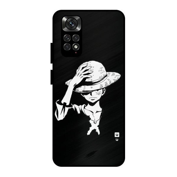 Anime One Piece Luffy Silhouette Metal Back Case for Redmi Note 11 Pro