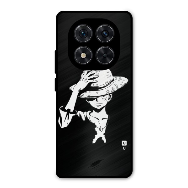 Anime One Piece Luffy Silhouette Metal Back Case for Redmi Note 14 Pro 5G