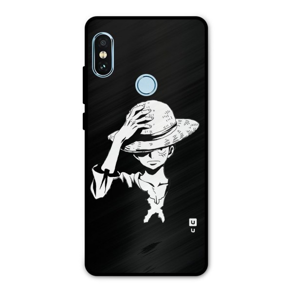Anime One Piece Luffy Silhouette Metal Back Case for Redmi Note 5 Pro