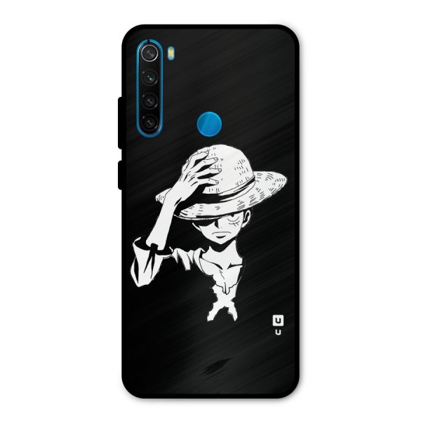 Anime One Piece Luffy Silhouette Metal Back Case for Redmi Note 8