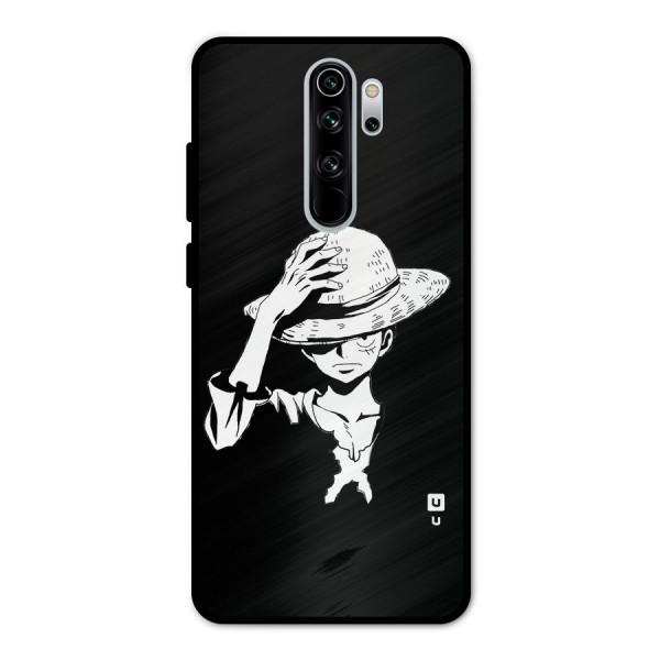 Anime One Piece Luffy Silhouette Metal Back Case for Redmi Note 8 Pro