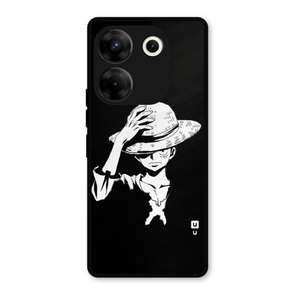 Anime One Piece Luffy Silhouette Metal Back Case for Tecno Camon 20
