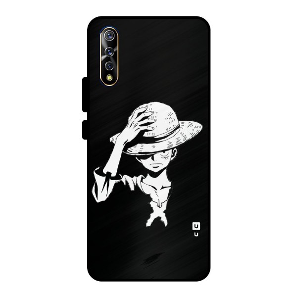 Anime One Piece Luffy Silhouette Metal Back Case for Vivo S1