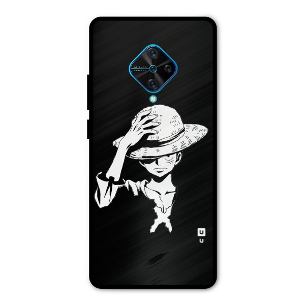 Anime One Piece Luffy Silhouette Metal Back Case for Vivo S1 Pro