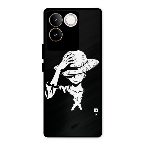 Anime One Piece Luffy Silhouette Metal Back Case for Vivo T2 Pro