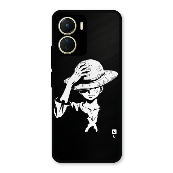Anime One Piece Luffy Silhouette Metal Back Case for Vivo T2x