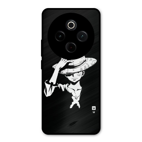 Anime One Piece Luffy Silhouette Metal Back Case for Vivo T4