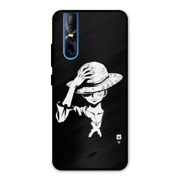 Anime One Piece Luffy Silhouette Metal Back Case for Vivo V15 Pro