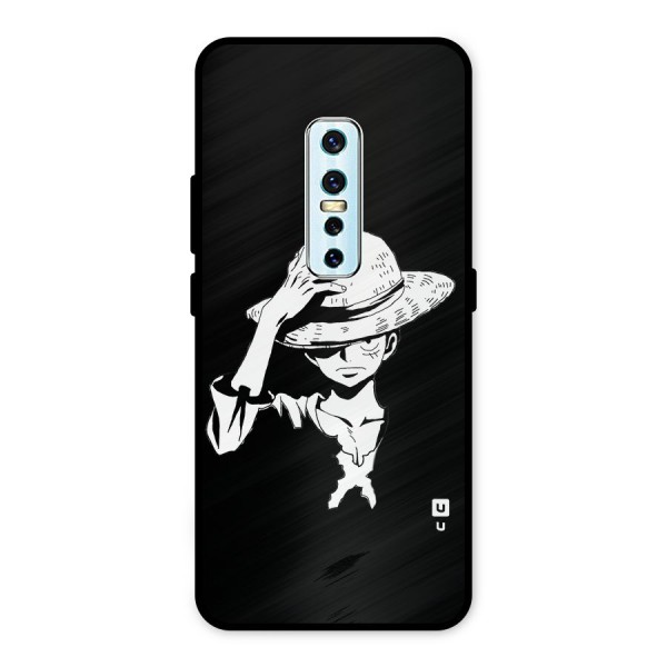 Anime One Piece Luffy Silhouette Metal Back Case for Vivo V17 Pro