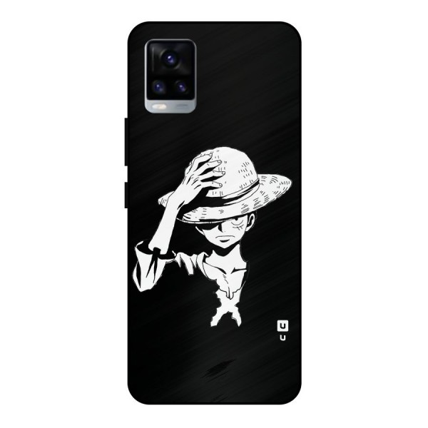 Anime One Piece Luffy Silhouette Metal Back Case for Vivo V20 2021