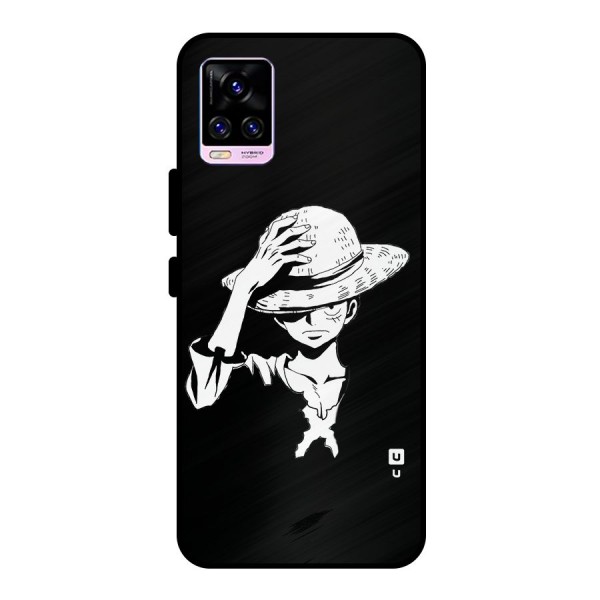 Anime One Piece Luffy Silhouette Metal Back Case for Vivo V20 Pro