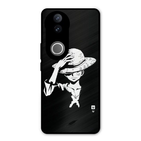 Anime One Piece Luffy Silhouette Metal Back Case for Vivo V50e