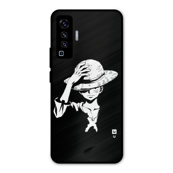 Anime One Piece Luffy Silhouette Metal Back Case for Vivo X50