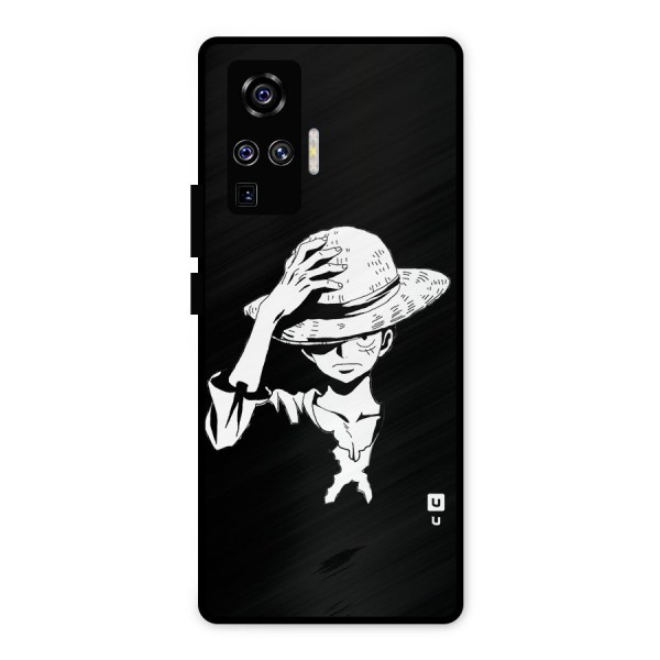 Anime One Piece Luffy Silhouette Metal Back Case for Vivo X50 Pro