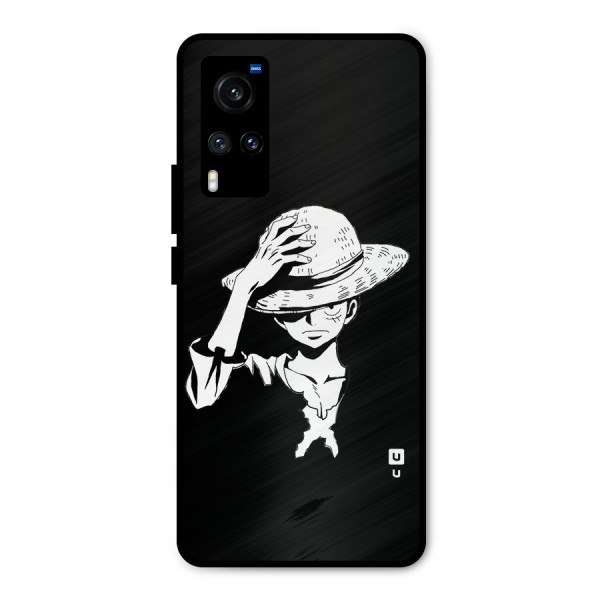 Anime One Piece Luffy Silhouette Metal Back Case for Vivo X60