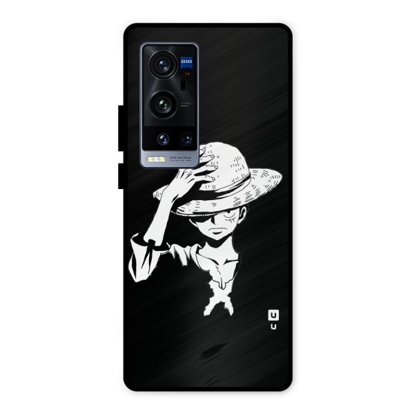 Anime One Piece Luffy Silhouette Metal Back Case for Vivo X60 Pro Plus