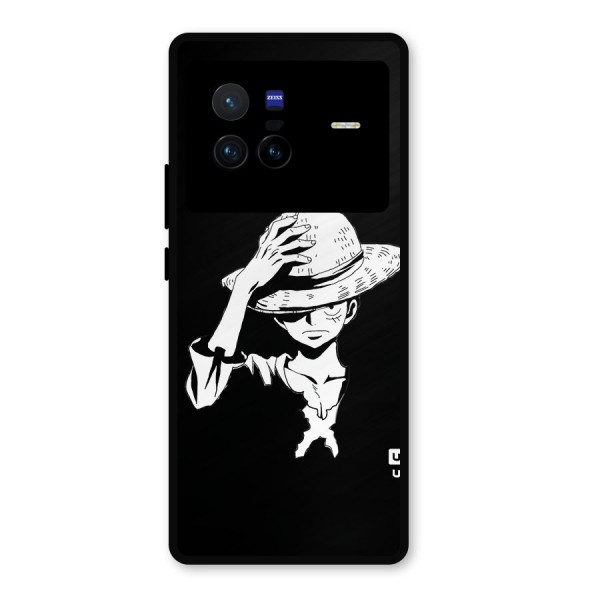 Anime One Piece Luffy Silhouette Metal Back Case for Vivo X80