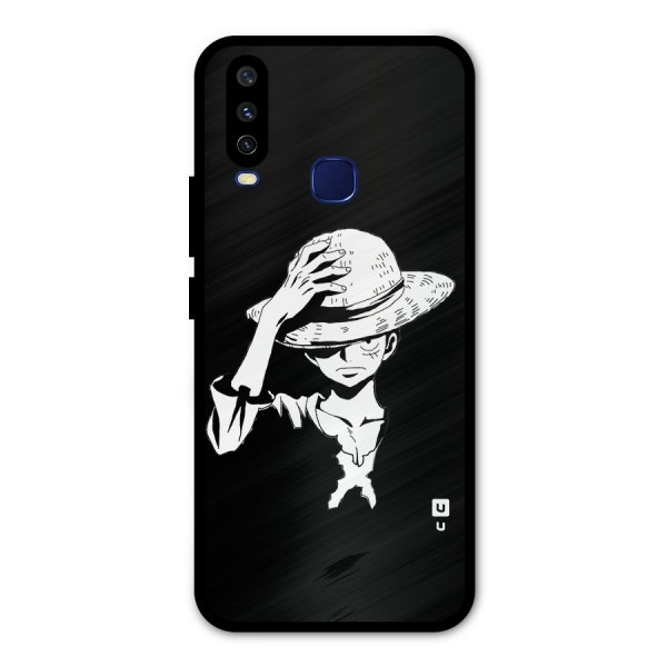 Anime One Piece Luffy Silhouette Metal Back Case for Vivo Y12